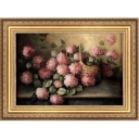 Hydrangeas in Pink (Fabrice de Villeneuve), 17 см х 22 см 2010 г ; Упаковка: Багетная рама, целлофановая упаковка инфо 11264o.