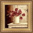 Crimson Tulips (Kathryn White), 18 см х 18 см 2010 г ; Упаковка: Багетная рама, целлофановая упаковка инфо 11267o.